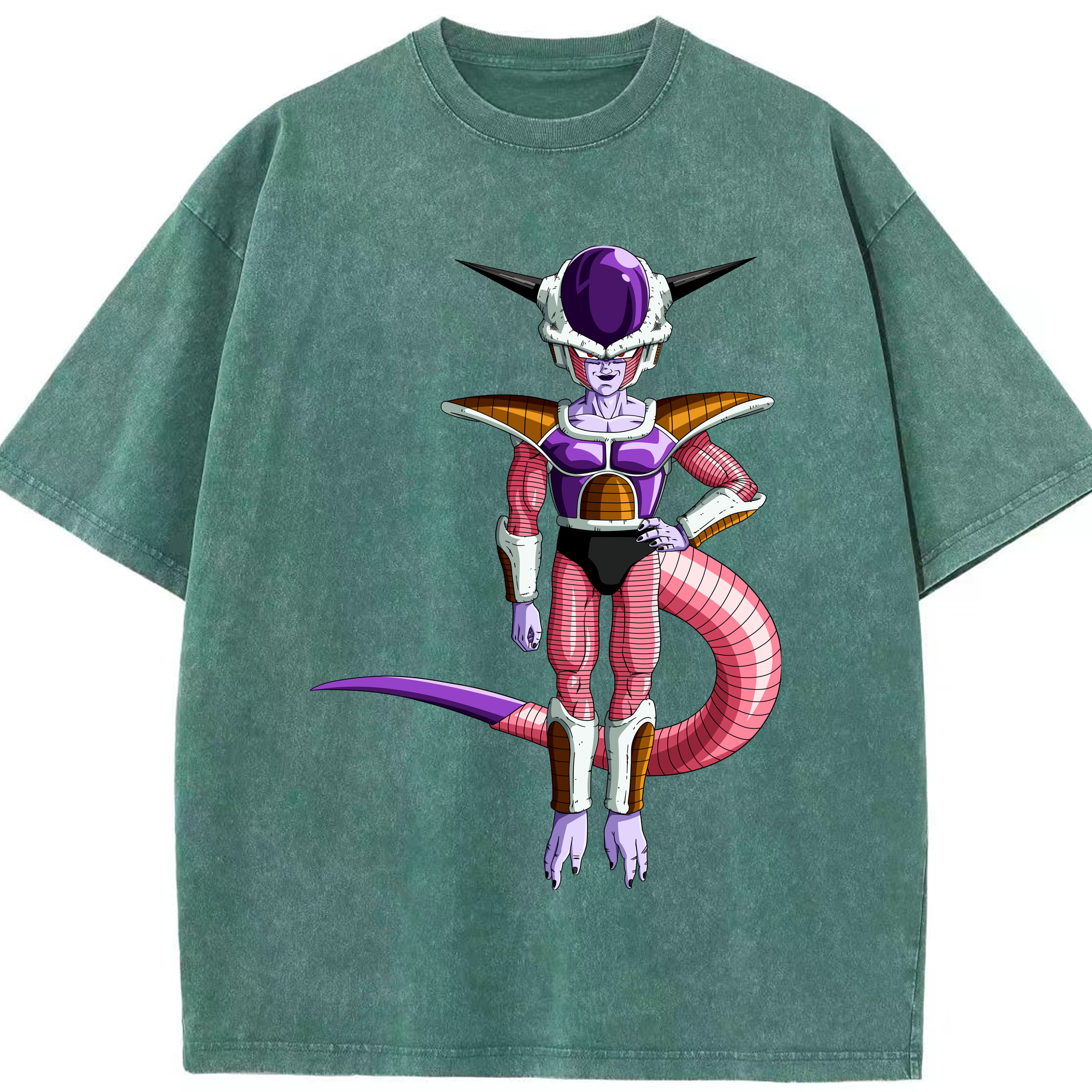 （画像用） ドラゴンボール フリーザ DRAGON BALL Frieza 綿100% ヴィンテージ風 半袖Tシャツ（フロントプリント）